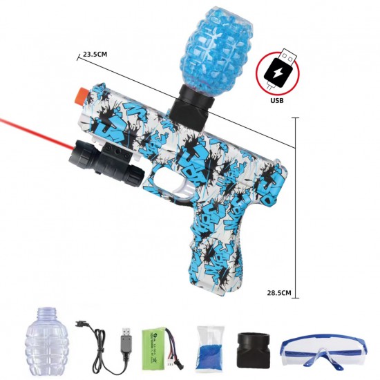 Pistol Water Jell Gun (Blue, G310)