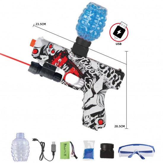 Pistol Water Jell Gun (Red, G310)