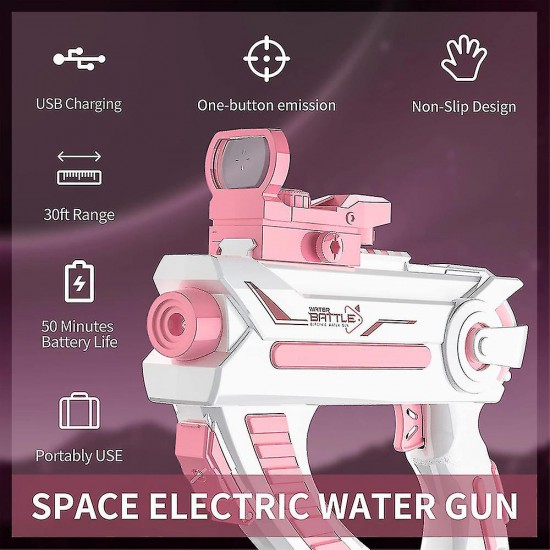 Space Gun Electric Water Pistol (CY002, Pink)