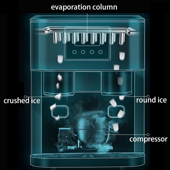 2-in-1 Ice Maker / Ice Crusher and Water Dispenser