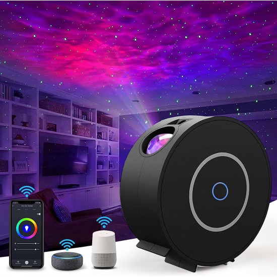 Smart Star Projector (Works with Amazon and Google Home, Black)