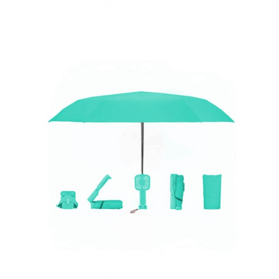 Umbrella with Rechargeable Fan (ST-200, Mint)