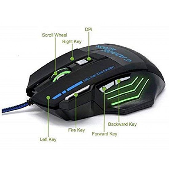 MFTEK BloodBat Wired Gaming Mouse (RGB / Black / GM02)