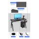 T1-140 Gaming Desk with Wireless Charging and USB Hub (White)