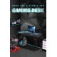 T1-140 Gaming Desk with Wireless Charging and USB Hub (Black)