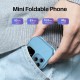 i16 Pro Foldable Mini Phone (Blue)