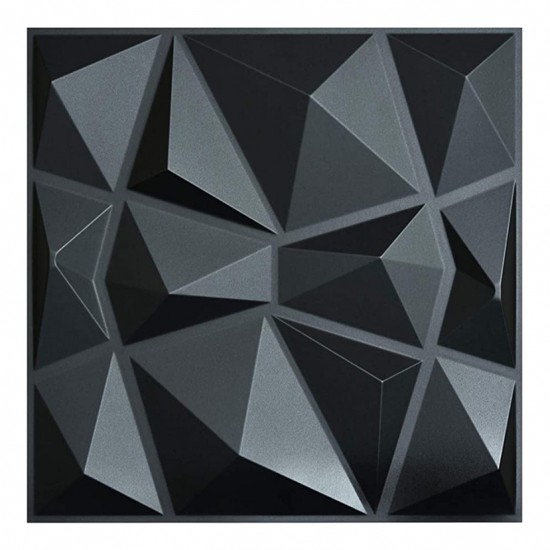3D Wall Panel Diamond 50x50 (Black)