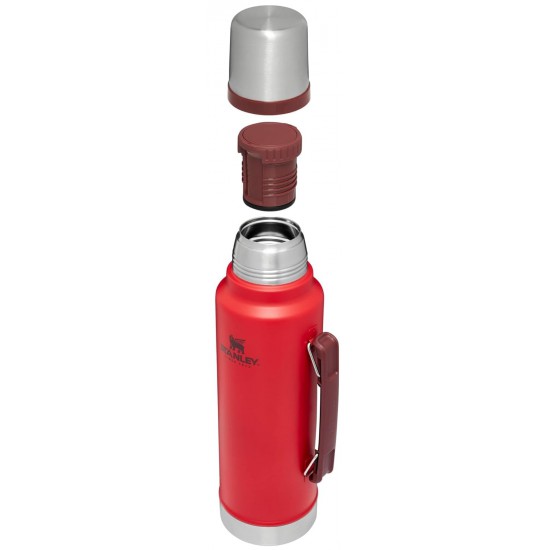 Stanley Classic Legendary Vacuum Insulated Bottle Hammertone (Red) 1.1qt