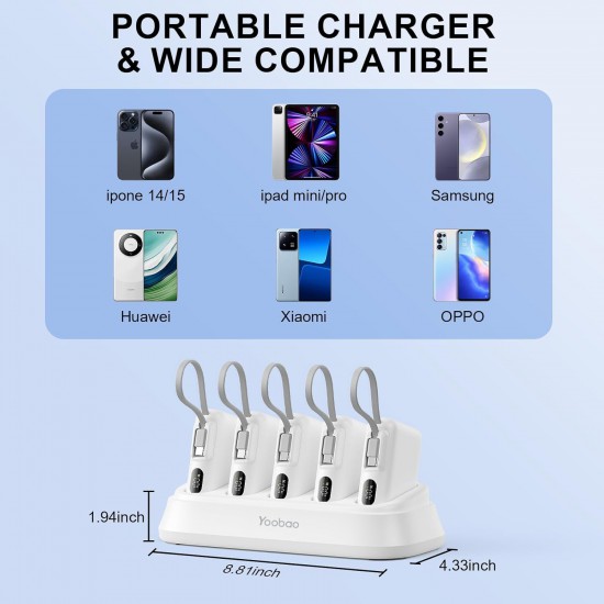 Yoobao Power Bank Station Set 5 in 1 10000mAh