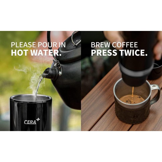 Cera+ Portable Espresso Maker (80ml ,Black)