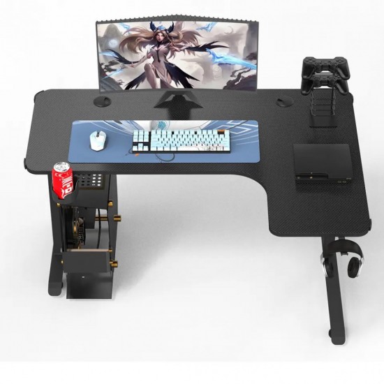L Shaped RGB Gaming Desk (Right) - Black