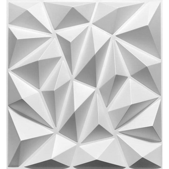 3D PVC Wall Panel (D099, White)