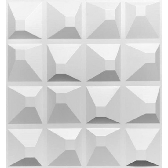 3D PVC Wall Panel (D109, White)