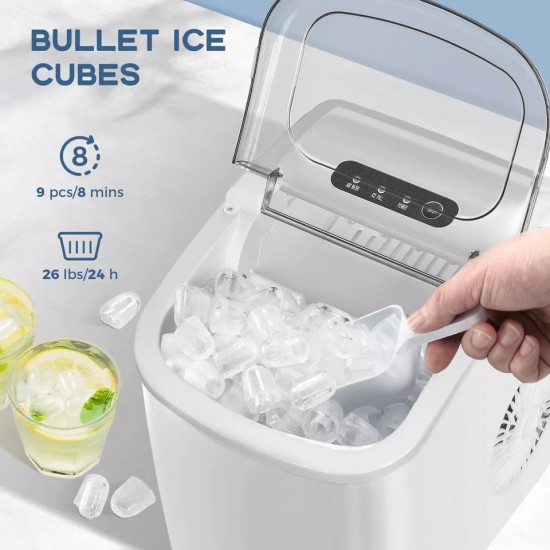 Portable Automatic Ice maker White (1.2 Liter, HZB-12/H)