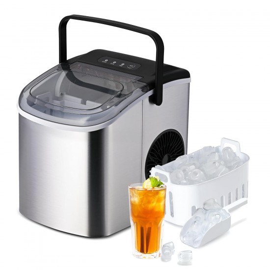 Portable Automatic Ice maker Stainless Steel (1.2 Liter, HZB-12/H)