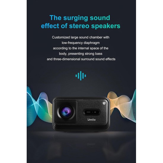 Umiio Projector (FHD, Black)