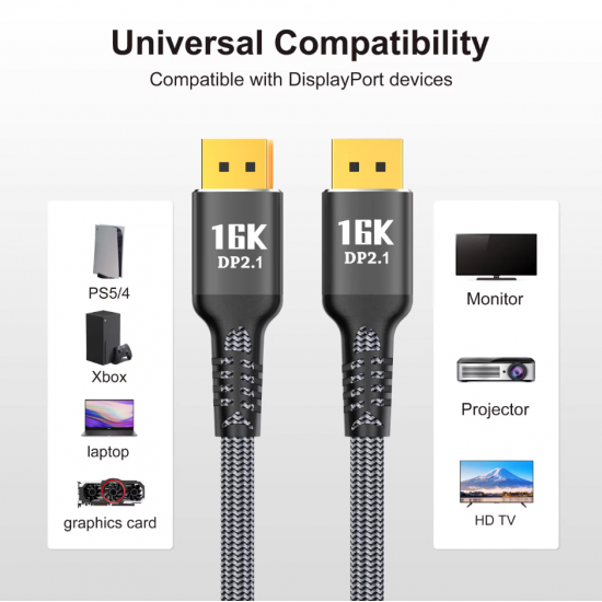 DisplayPort Cable 2.1 (2m)