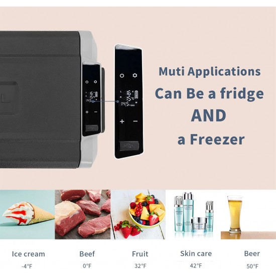 Car Refrigerator 12/24V DC with USB Socket (60L, T60)