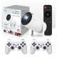 Game Projector 2-in-1 Professional Chip 2.4G Wireless (with 2 Controller)