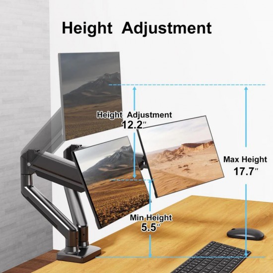 Dual Monitor Desk Mount 13" to 32" (M10-24)