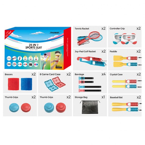 25 in 1 Family Accessories Kit for Nintendo Switch