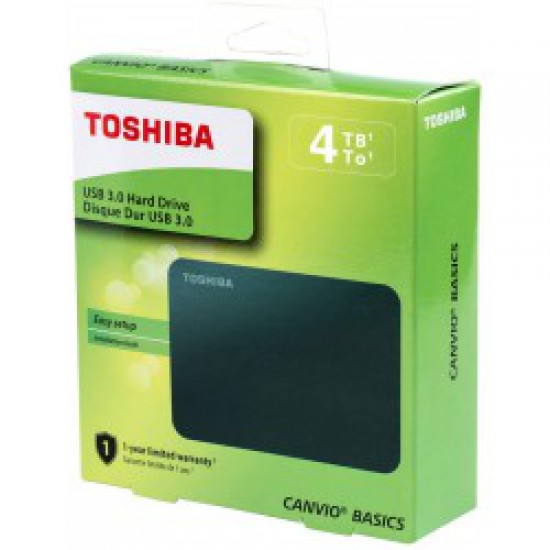 Har råd til oversættelse Hændelse Toshiba Canvio Basics 4TB Portable External Hard Drive USB 3.0, Black / ps4,xbox  one,pc,computer | icegames