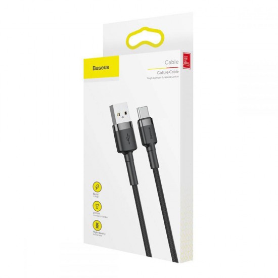 Baseus USB-A To USB-C Nylon Cable 3m - Black
