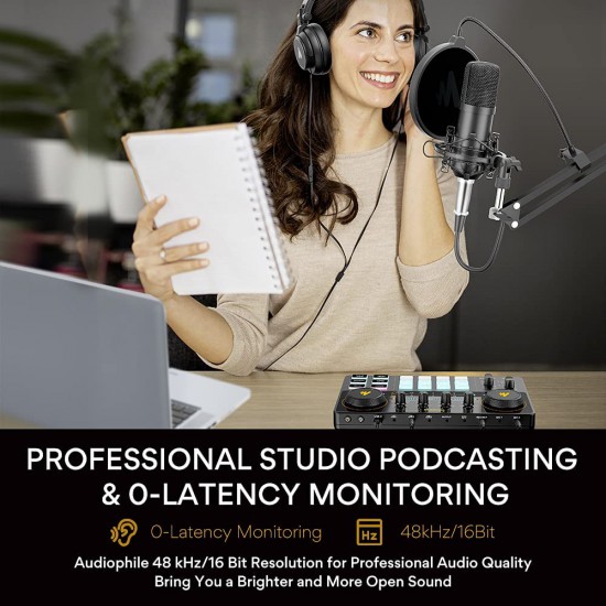 MAONOCASTER Lite AU-AM200-S0 Portable All-In-One Podcast Production Studio