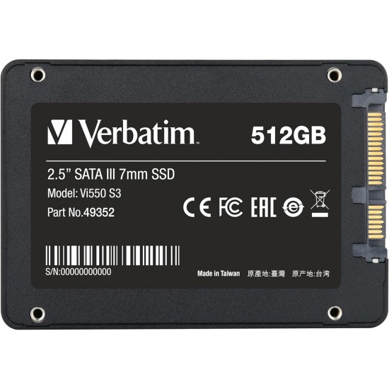 Verbatim Vi550 S3 2.5" SATA III 7mm SSD (500GB)