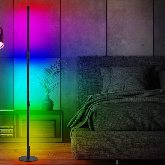 LED Corner Floor Lamp With Remote and Application 