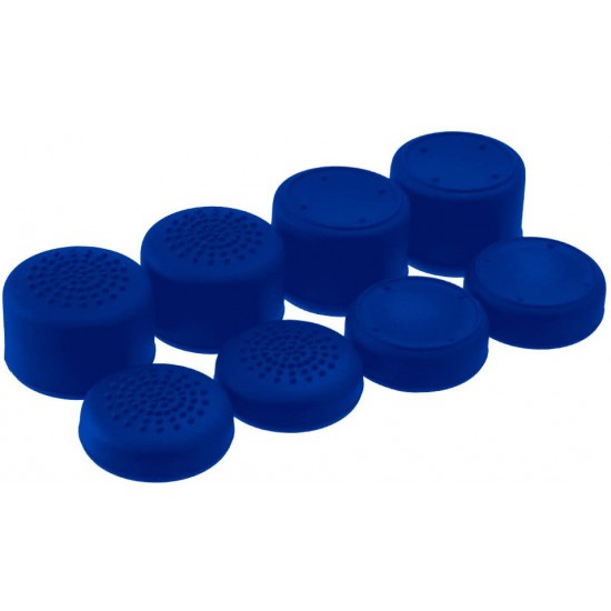 8PCS SILICONE THUMB STICK GRIP COVER CAP JOYSTICK FOR PS4 GAME ANALOG CONTROLLER - BLUE
