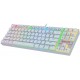 Redragon K552 Mechanical Gaming Keyboard 60% Compact 87 Key Kumara Wired Cherry MX Blue Switches Equivalent for Windows PC Gamers (RGB Backlit White)