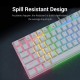 Redragon K552 Mechanical Gaming Keyboard 60% Compact 87 Key Kumara Wired Cherry MX Blue Switches Equivalent for Windows PC Gamers (RGB Backlit White)