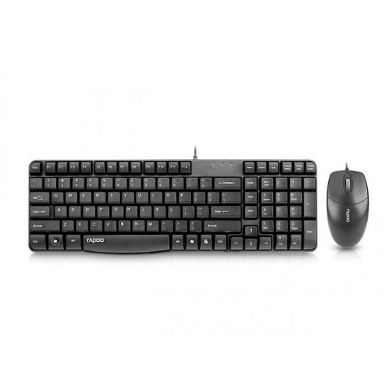 RAPOO X120 PRO WIRED OPTICAL MOUSE & KEYBOARD COMBO