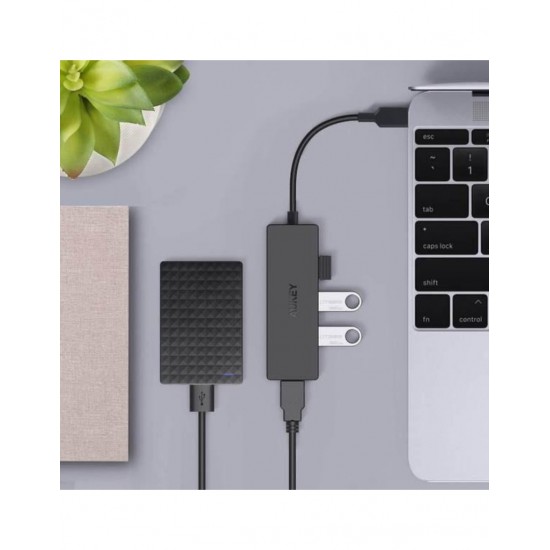 Aukey Essential 4 Port USB - C Hub - Black