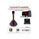 Vertux STREAMER 4, Wired Desktop Gaming PC Microphone, Red