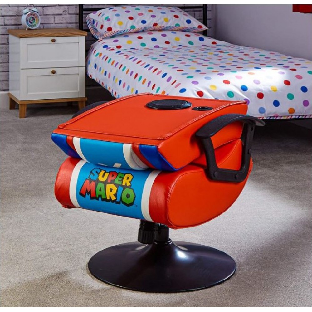 X-Rocker Nintendo Super Mario Pedestal Folding Chair With 2.1 Audio ...