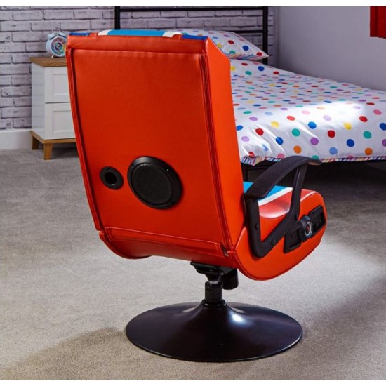 X-Rocker Nintendo Super Mario Pedestal Folding Chair with 2.1 Audio Built-In Mario Gaming Chair | 2020108