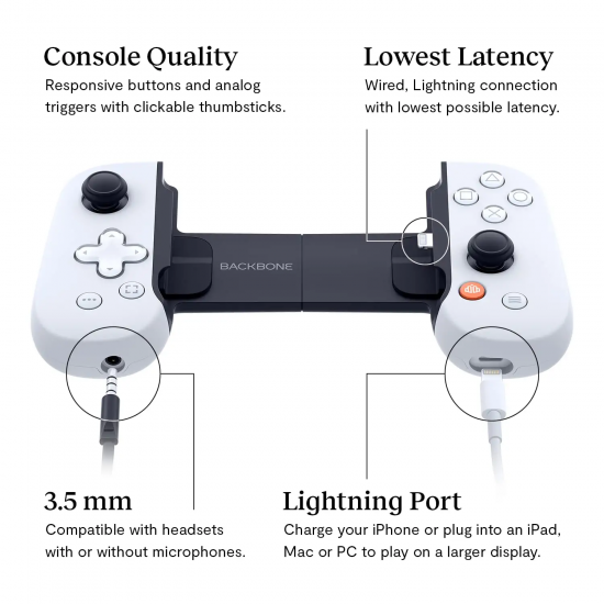 Backbone One Mobile Gaming Controller for iPhone [PlayStation Edition] - Enhance Your Gaming Experience on iPhone - Play PlayStation, Steam, Fortnite, Apex, Diablo Immortal, Call of Duty: Mobile & More