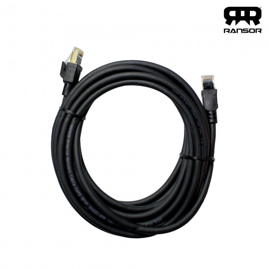 RANSOR CAT8 5m/15ft Premium Ethernet Cable - Black