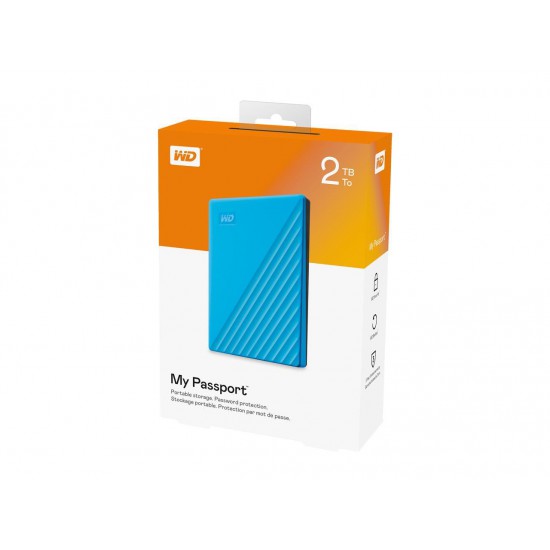 WD 2TB My Passport Portable Storage External Hard Drive USB 3.2 for PC/MAC Blue (WDBYVG0020BBL-WESN) (114) Write a Review