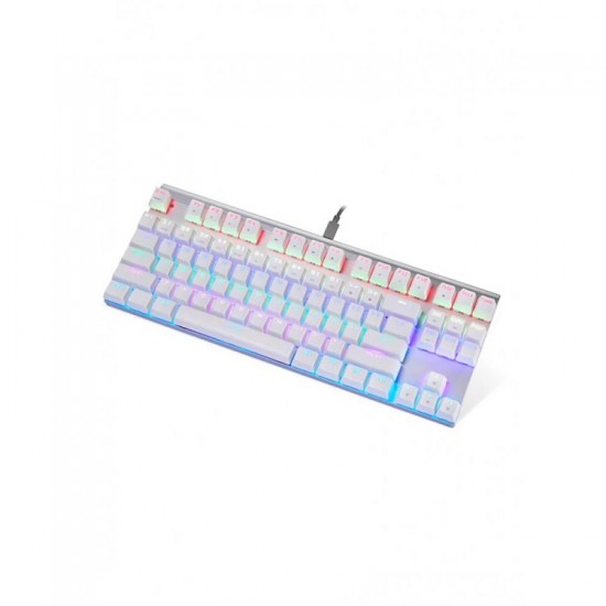Motospeed CK101 Wired/Bluetooth Mechanical RGB Gaming Keyboard [White] - Red Switches
