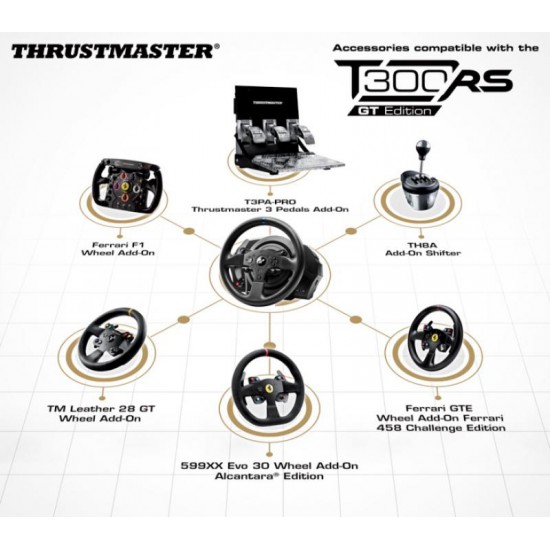 Thrustmaster T300 RS GT Racing Wheel - PC - PS5 - PS4 +