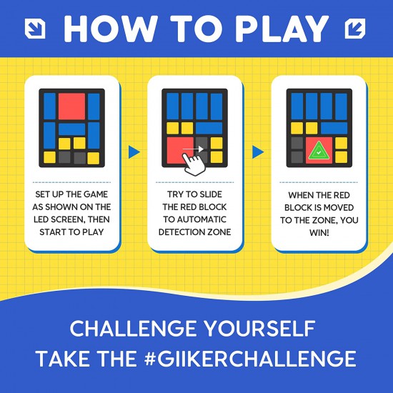 GiiKER Super Slide Puzzle Games, Original 500+ Challenges Brain Teaser  Puzzle, STEM Toys for Kids, Teens, Travel Games Birthday Gifts for Boys  Girls
