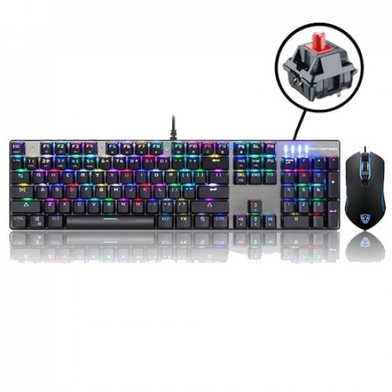 Motospeed CK888 Wired Mouse and Keyboard Combo - Red Switches
