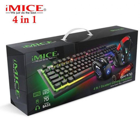iMICE GK-470 compo 4 in 1 ( Headset + Mouse + Keyboard + Mouse Pad 