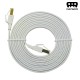 RANSOR CAT8 3m/10ft Premium Flat Ethernet Cable - White