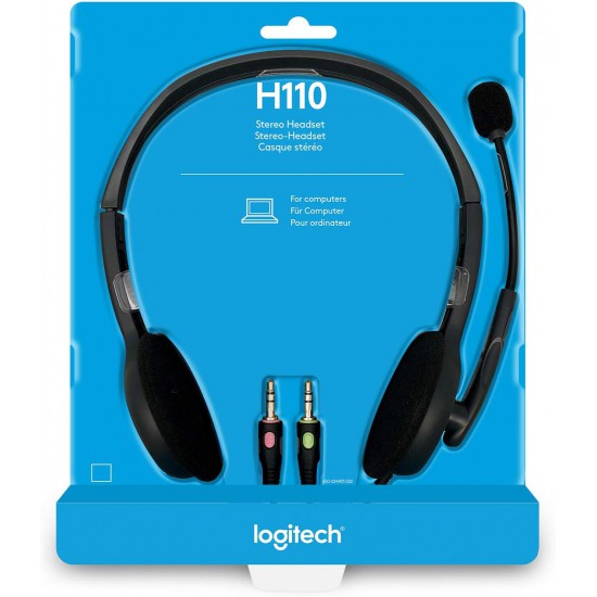 Logitech H110 Stereo Headset (3.5mm Dual Plug)