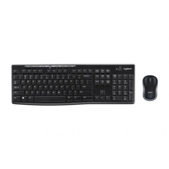 Logitech MK270 Wireless Keyboard and Mouse Combo (Arabic & English, Black)