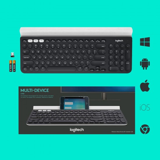 Logitech K780 Multi-Device Wireless Keyboard (Arabic & English, Black)
